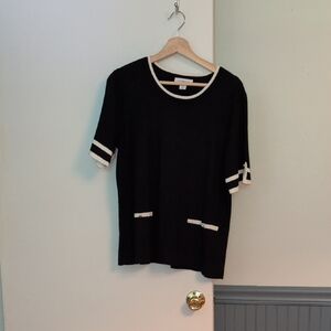 Liz Claiborne Black and White Knit Top